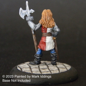 Guardswoman with halberd